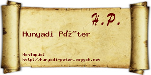 Hunyadi Péter névjegykártya