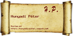 Hunyadi Péter névjegykártya